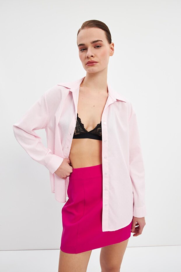 Pembe Basic Gömlek - 1