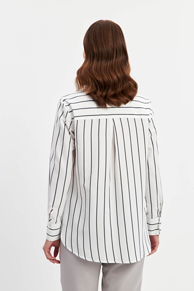 Μαύρο ριγέ πουκάμισο - Basic Model - 7