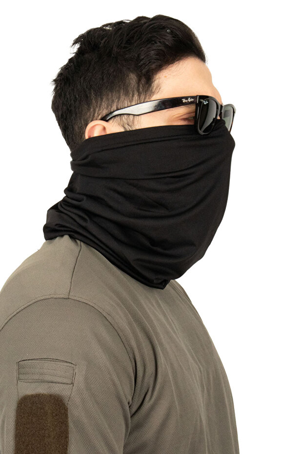 Tactical Askeri Bandana Buff - 17 Şekilde Kullanılabilen Model - Bej Siyah Kamuflaj - 3