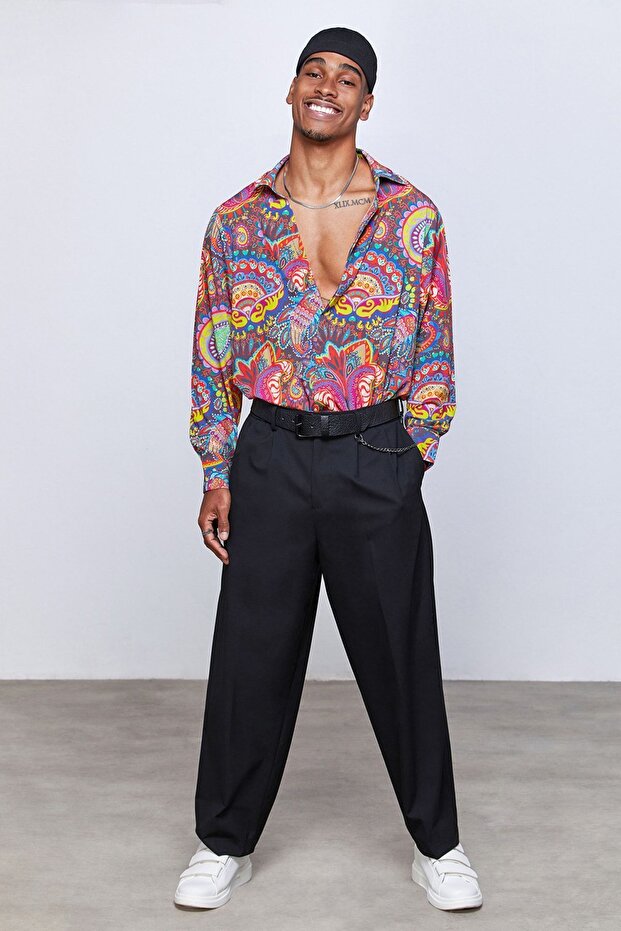 Karnaval Silky Gömlek - 3