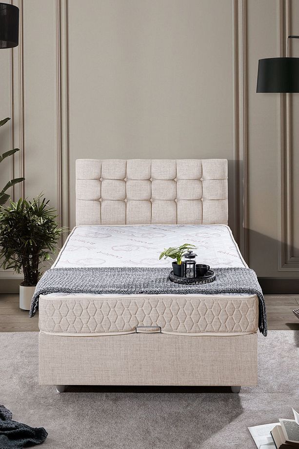 Venedik Tek Kişilik Baza Başlık Comfort Ortopedik Yatak Seti - 2