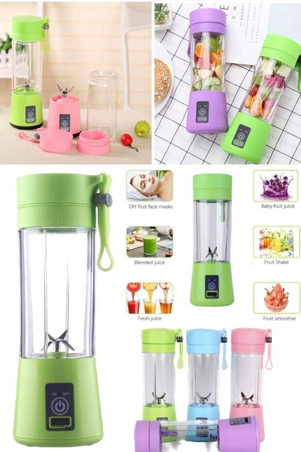 250 - 499 ml Mixer 380 Ml Detox Mixer Taşınabilir Shaker Termos 380 Ml Smoothie Blenderı Ice Coffee - 2