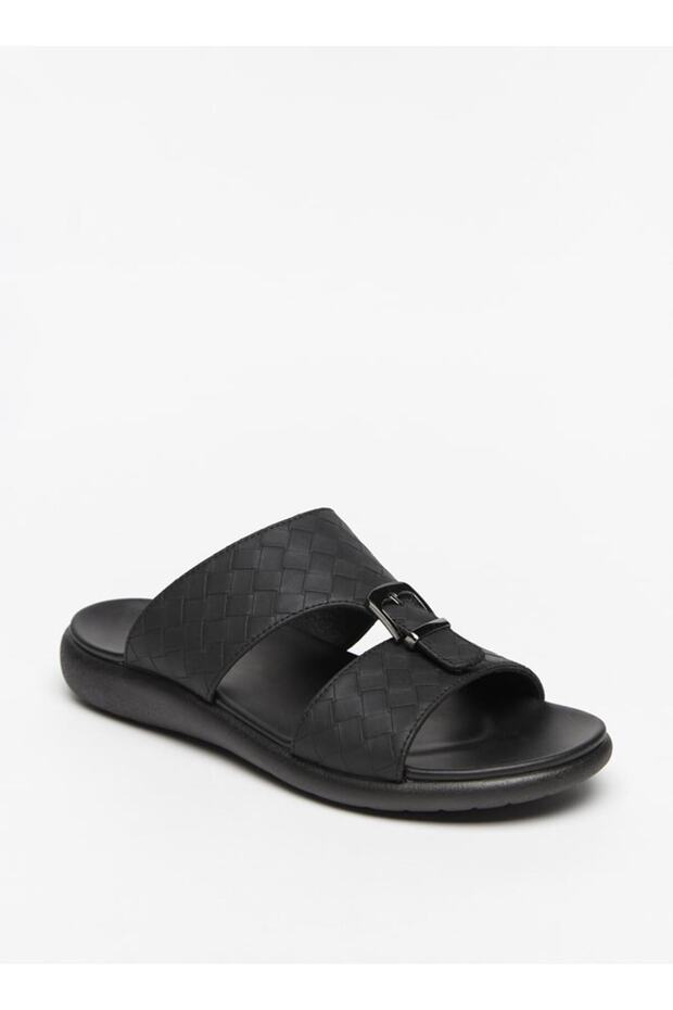 Men's Slip-On Sandals with Buckle Knit Detail