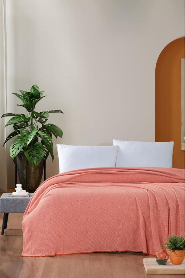 Macar Tek Kişilik Pike Pamuklu Yatak Örtüsü 170x230 - 1