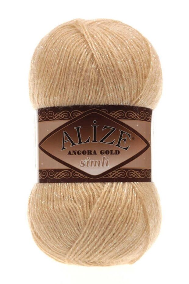 ( 5 Adet ) Angora Gold Simli El Örgü Iplikleri Yelek Hırka Ipi Atkı Kazak Ipliği 95 Deve Tüyü - 1