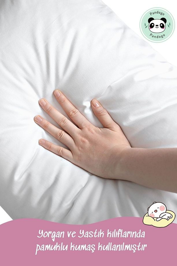 Yün Tek Kişilik Yorgan Organik Yün Doldurma Pamuklu Kumaş 1 Adet Boncuk Elyaf Yastık - 6