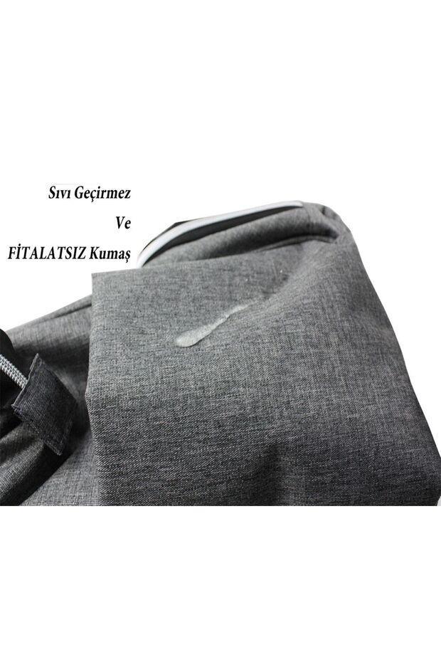 Star Anne Bebek Bakım Sırt Çantası Termos Çanta - Gri - 9