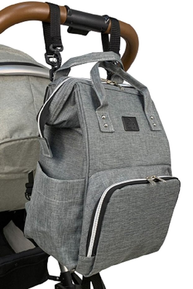 Star Anne Bebek Bakım Sırt Çantası Termos Çanta - Gri - 7