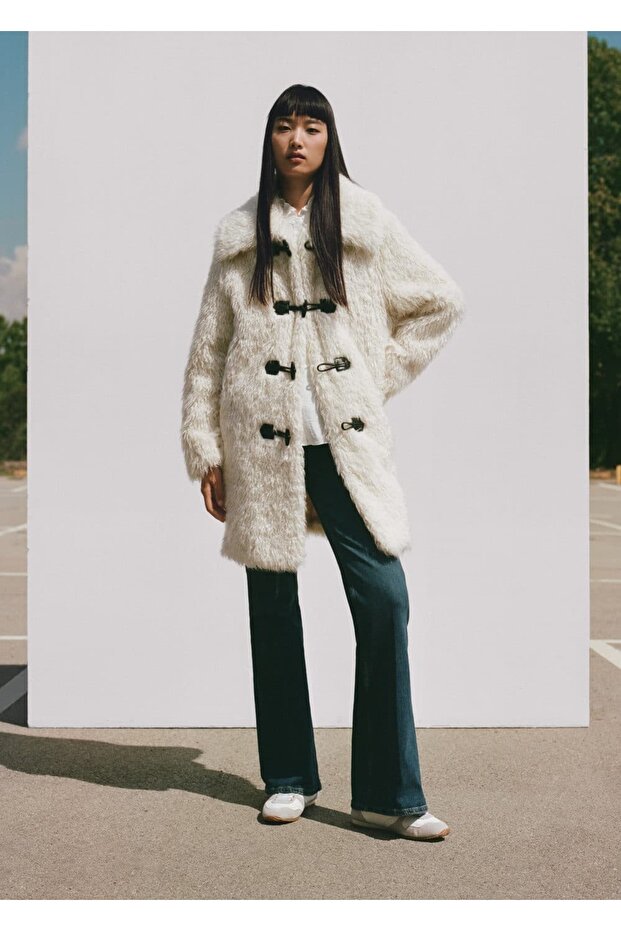 Kürklü midi palto - 8