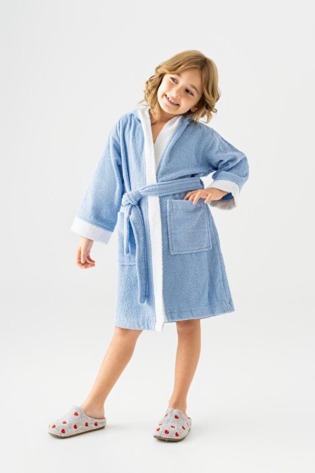 | Pueri | %100 Pamuk Unisex Çocuk Bornozu - 3