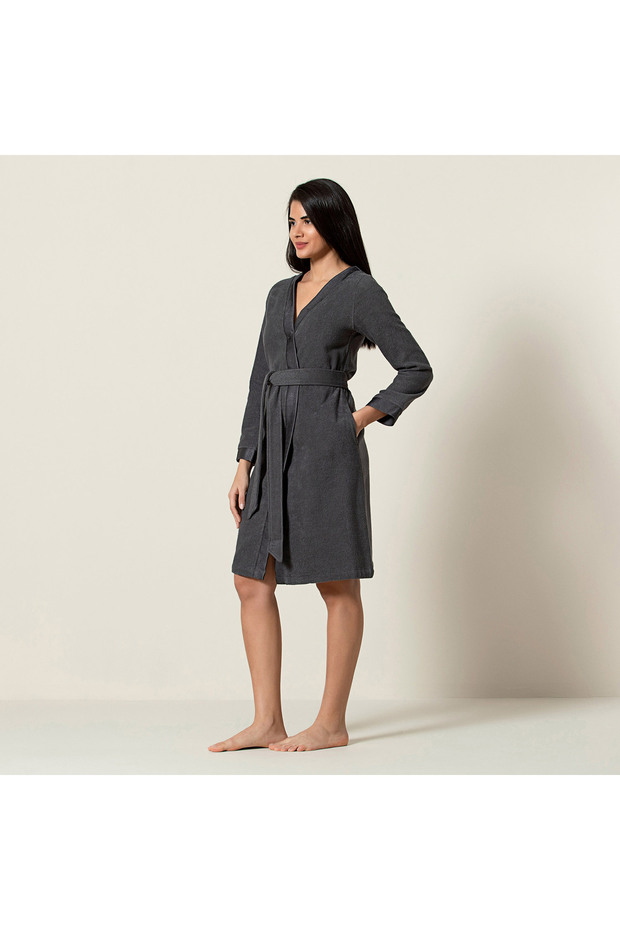 Floss Kadın Bornoz Antrasit - 3