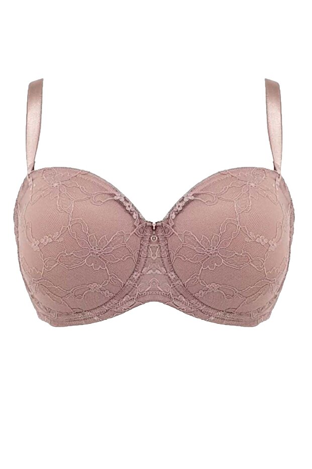 Women's Lejardin Gathering Bra with Lace Covering Lejardın9350