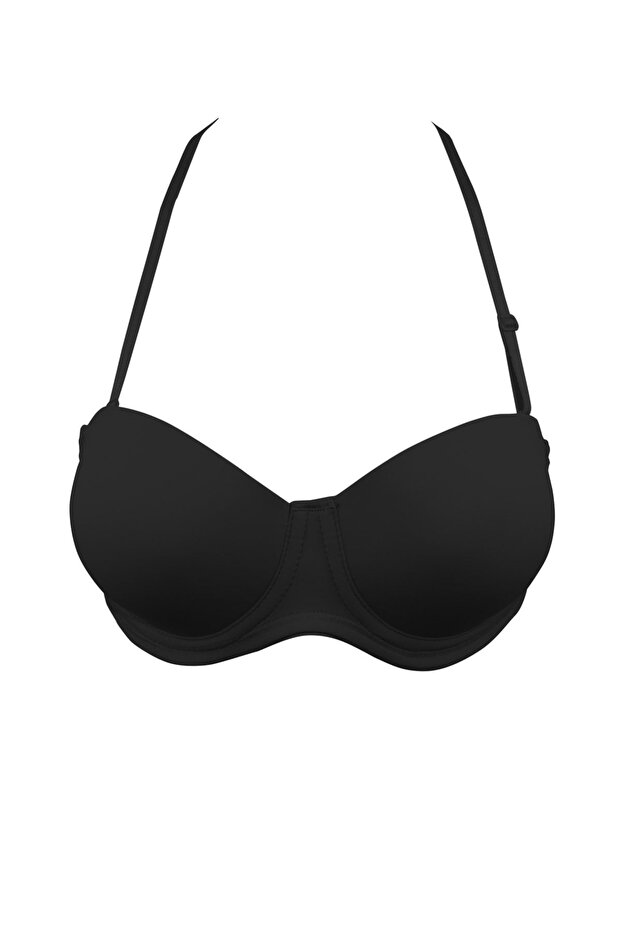 Women's Halter-Support Bra Black 7042 Ivonne