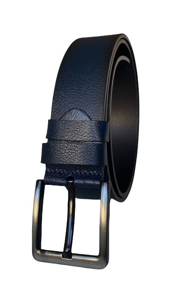 %100 Hakiki Tek Parça Kaliteli Deri 4.5 Cm Lacivert Kot, Spor Kemer=go-go-kot - 3