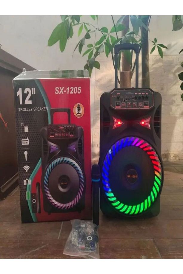 40 WATT Bluetooth Hoparlör Şarjlı Taşınabilir Karaoke Sistemi + Mikrofon + Kumanda - 8
