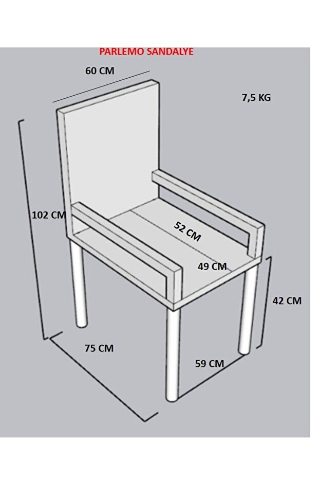 Bambu Parloma Sandalye - 5