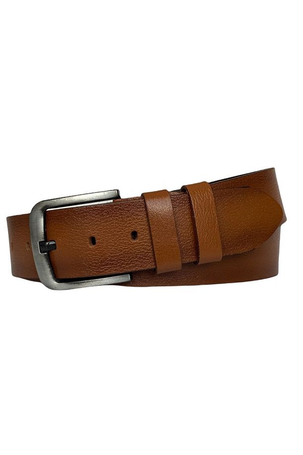 %100 Hakiki Tek Parça Kaliteli Deri 4.5 Cm Taba Kot, Spor Kemer=go-go-kot - 1