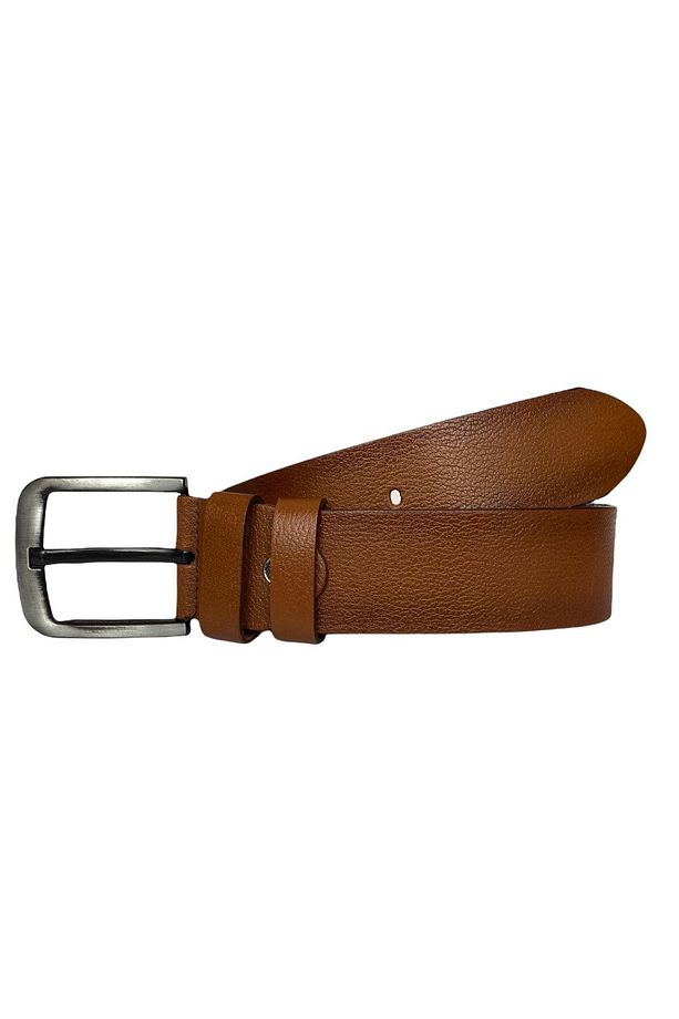 %100 Hakiki Tek Parça Kaliteli Deri 4.5 Cm Taba Kot, Spor Kemer=go-go-kot - 2