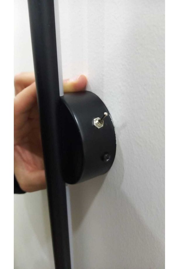 75 CM SİYAH KASA SARI IŞIK ELEKTRİKLİ ANAHTARLI ÇUBUK-STİCK-TABLO-KORİDOR-YATAK BAŞI APLİK - 1  ADET - 3