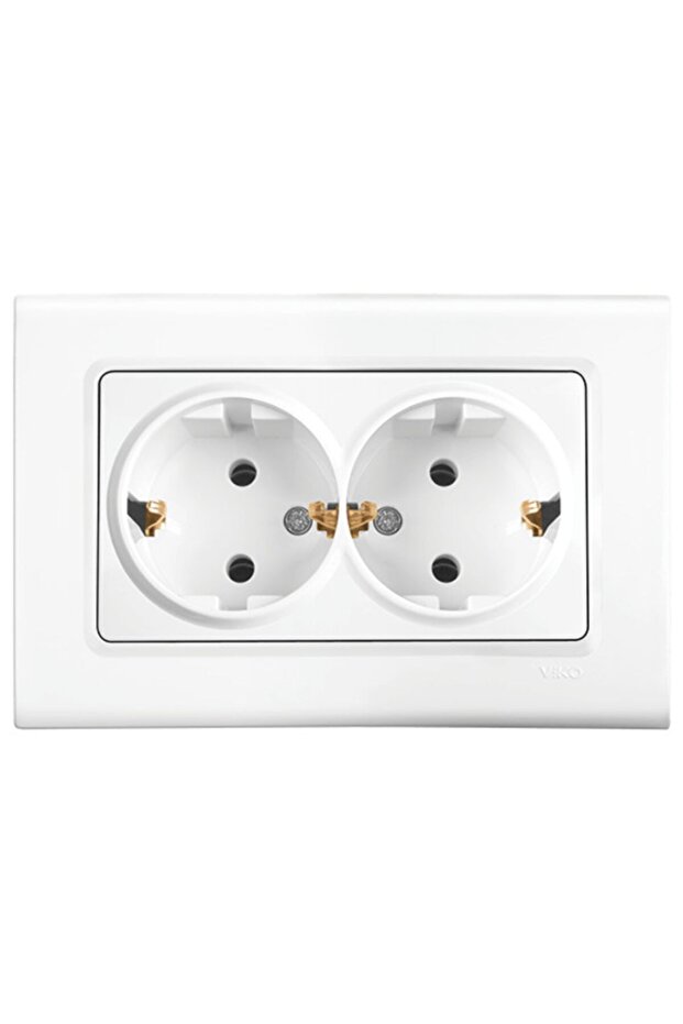 Viko Linnera Double Grounded Socket Frame White - 1