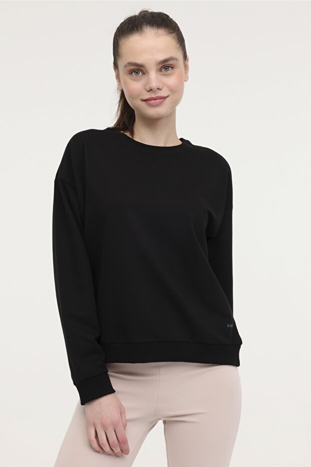 Wb C Neck 16Sn82 3Pr Black Women's Sweatshirt