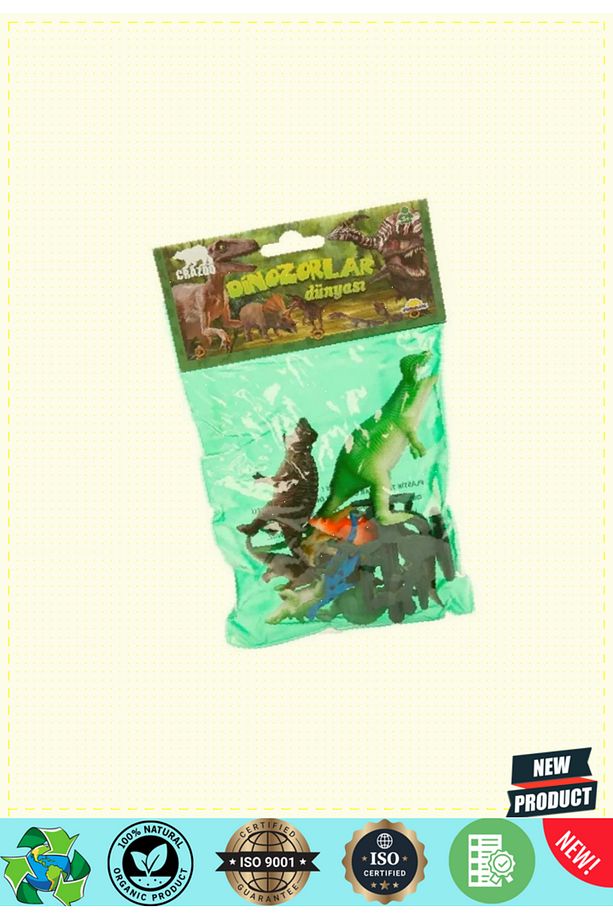 Dinozorların Dünyası Poşetli Hayvan Oyun Seti 5 Litre Kız Erkek Çocuk Oyuncakları Eğitici Oyuncaklar - 1