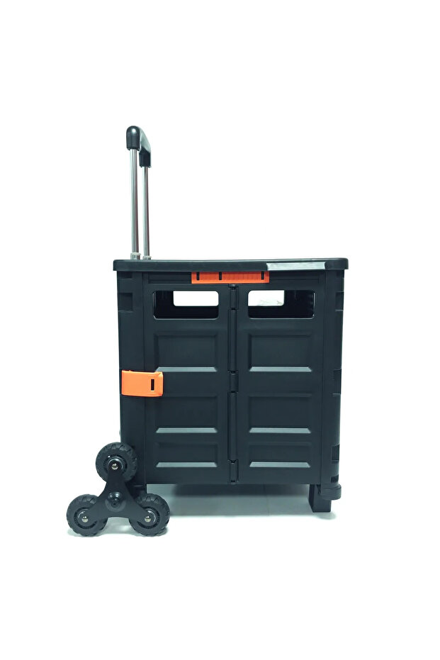 Balatlı Katlanabilir Taşıma Arabası Siyah BY06S - 5