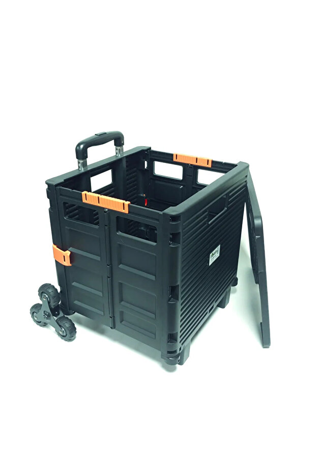 Balatlı Katlanabilir Taşıma Arabası Siyah BY06S - 2