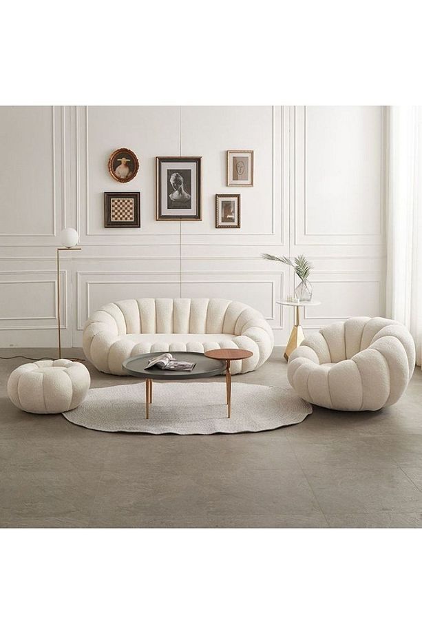 Pablo Home Concept Daisy Koltuk Takımı ( 1 Adet Üçlü Kanepe 1 Adet Berjer Ve 1 Adet Puf ) - 1