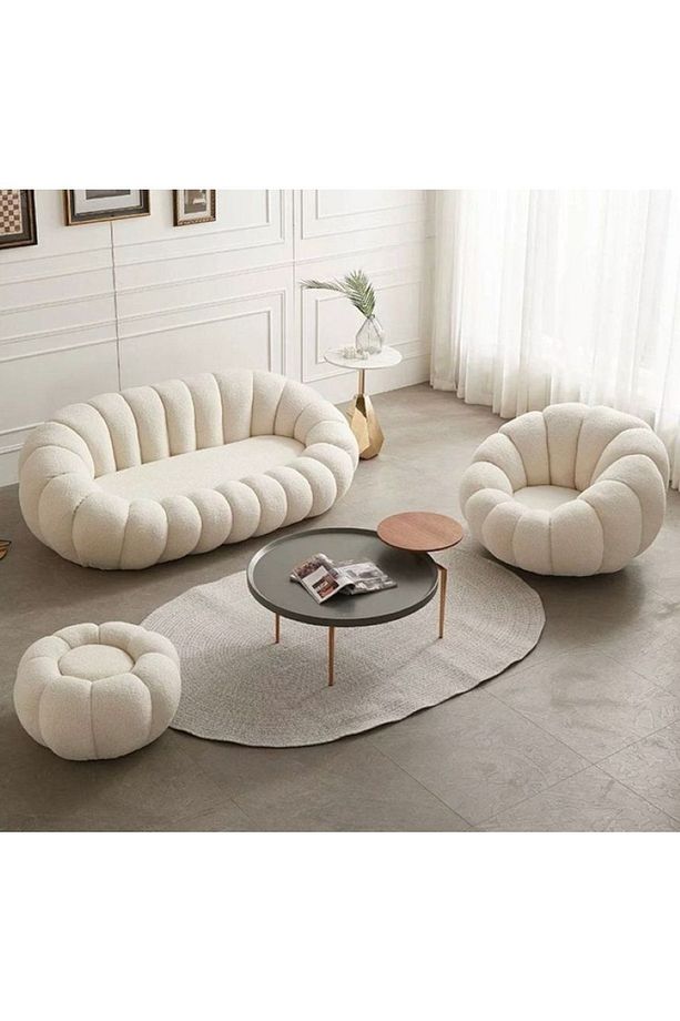 Pablo Home Concept Daisy Koltuk Takımı ( 1 Adet Üçlü Kanepe 1 Adet Berjer Ve 1 Adet Puf ) - 2