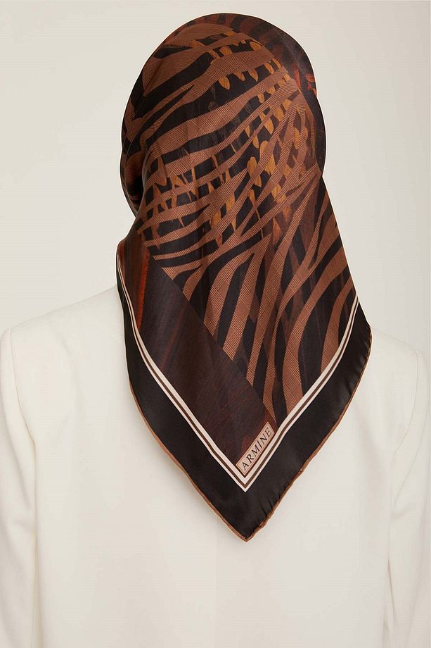 Nostalji Serisi Twill Ipek Eşarp 8837d-01 - 3