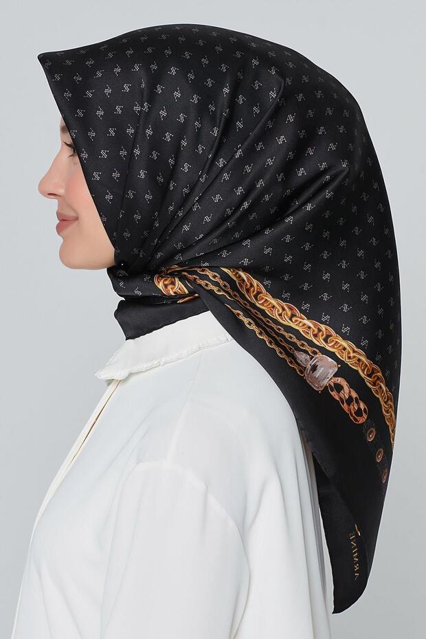 Nostalji Serisi Twill Ipek Eşarp 8242d-09 - 4