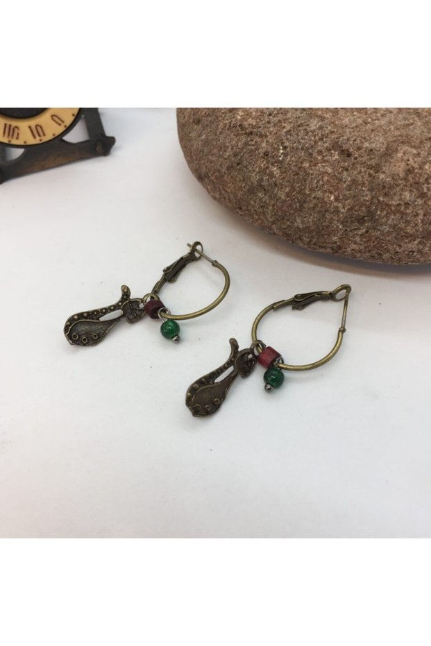 Ethnic Earrings with Handmade Cat Figure