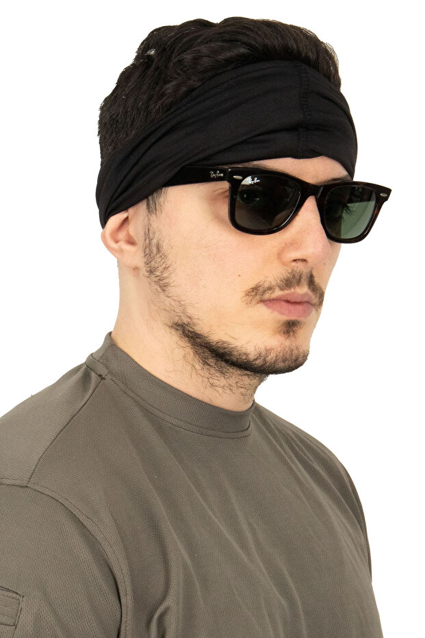Tactical Askeri Bandana Buff - 17 Şekilde Kullanılabilen Model - Bej Siyah Kamuflaj - 4