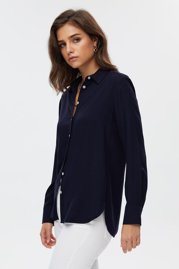 Basic Kadın Gömlek - 4