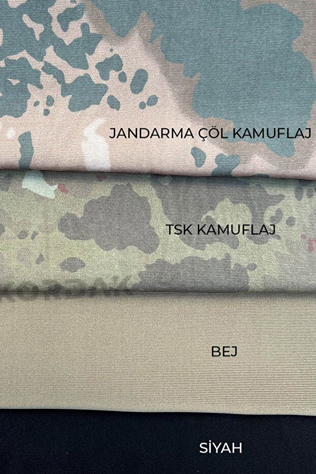 Tactical Askeri Bandana Buff - 17 Şekilde Kullanılabilen Model - Bej Siyah Kamuflaj - 9