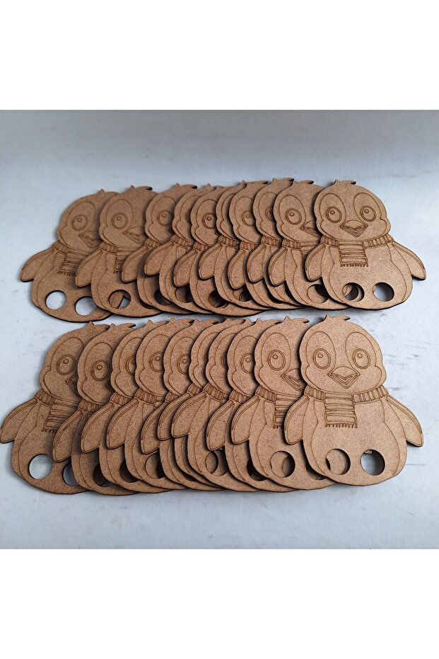 20 Pieces Penguin Finger Puppet Wooden Painting Activity School Course Hobby Activity Gift Set