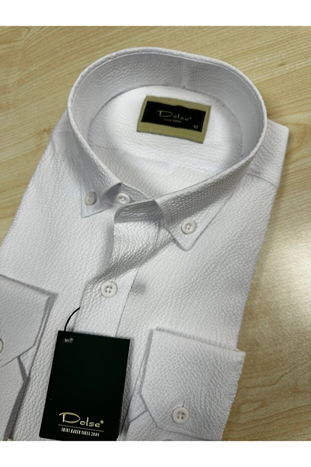 Slimfit Premium Gofre Gömlek