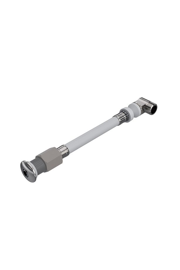 Yt241 Esnek Klozet Taharet çubuğu Küresel uçlu Ø26 Dirsekli Baglantı 60mm - 1