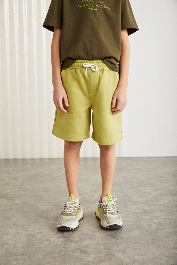 Fabrice children's 100% cotton pistachio green shorts