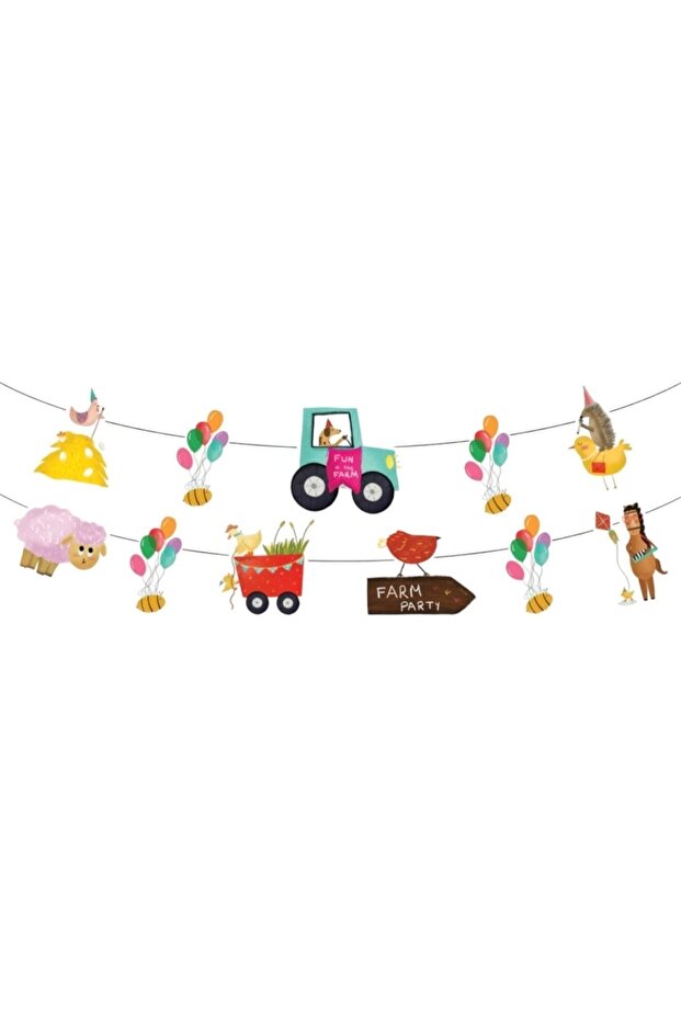 Farm Kids Birthday Party Banner Wall ornament