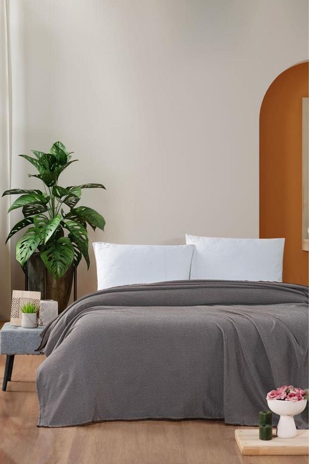 Macar Tek Kişilik Pike Pamuklu Yatak Örtüsü 170x230 - 1