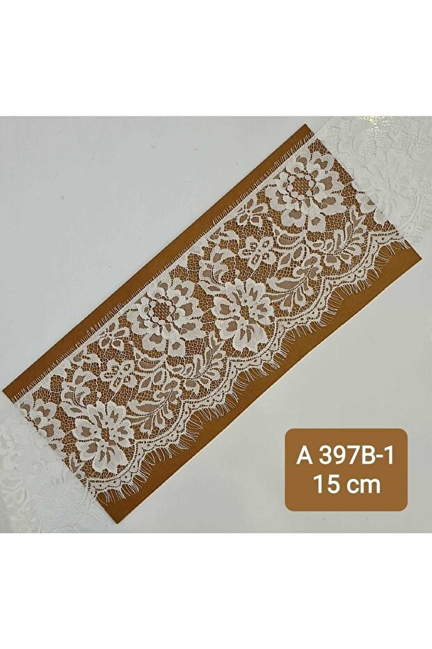 دانتيل ملتحي (كود A397 B-1) عرض 15 سم طول 3 متر أسود - إكرو