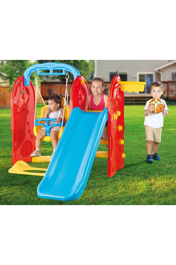 3023 Salıncak Ve Kaydırak Takımı 4 In 1 Oyun Parkı - 4