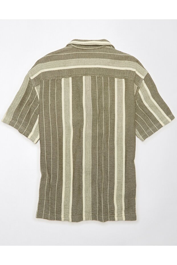 AE Striped Buttoned Poolside Shirt - 3
