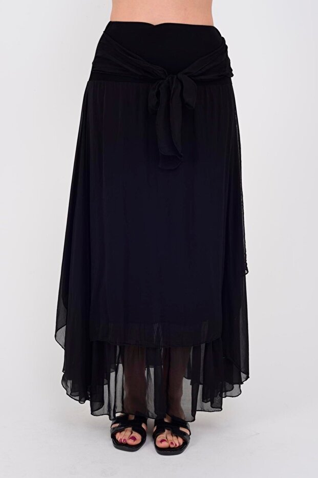 6087 Katlı Ipek Etek - 3