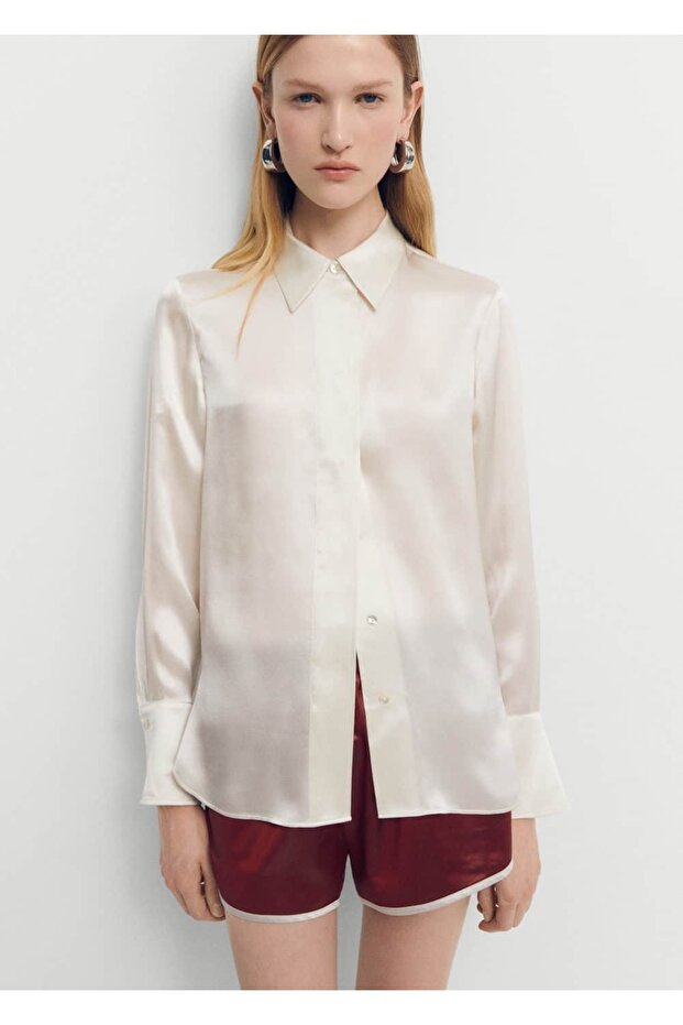 %100 ipek gömlek - 1