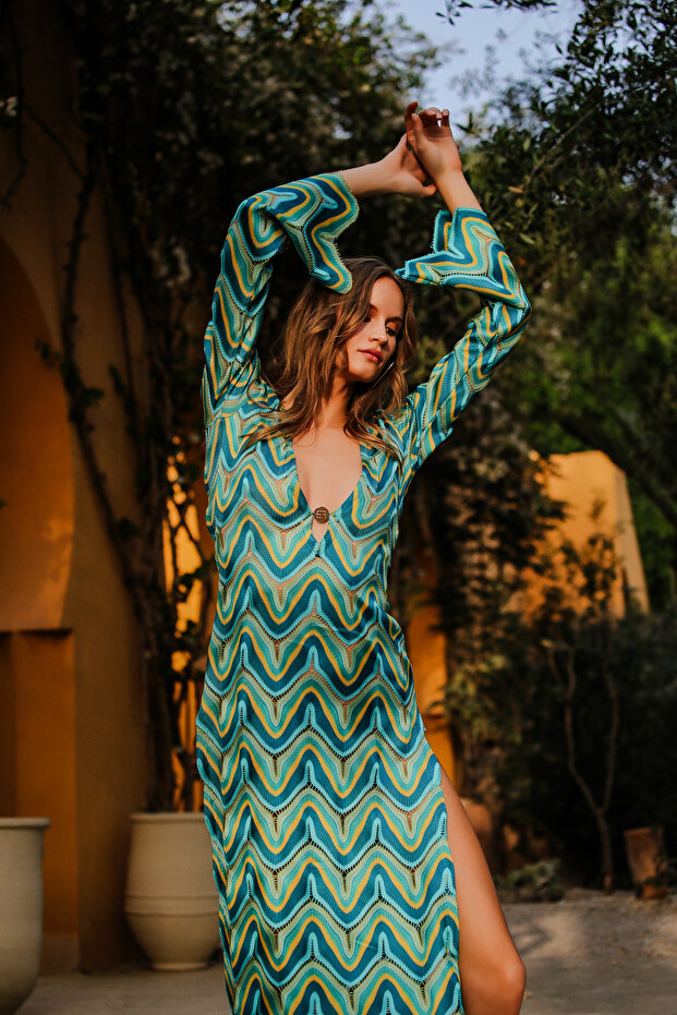 Oberoi Uzun Elbise - ELA'F SS'24 - Soleil de Collection - 4