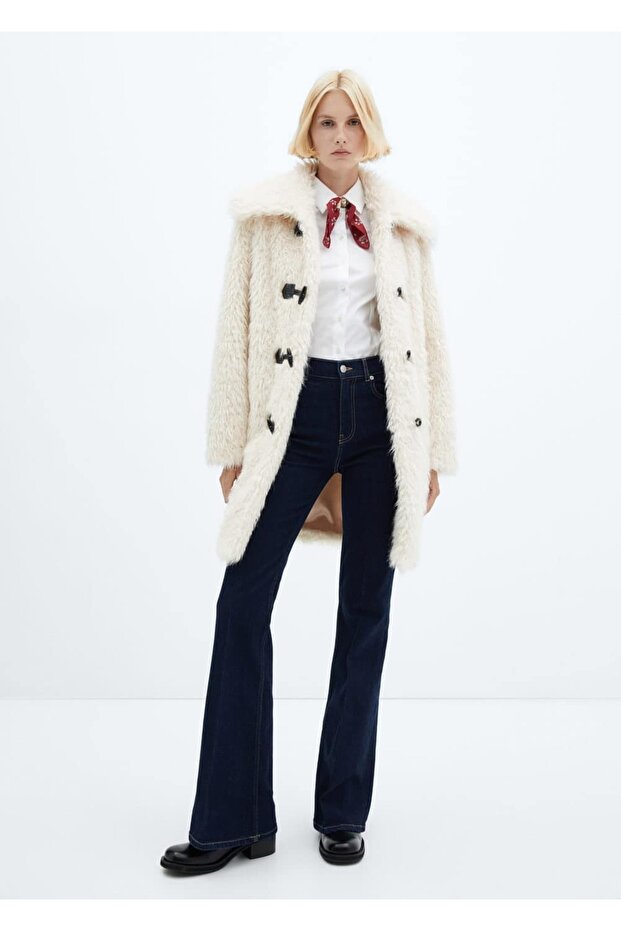 Kürklü midi palto - 2
