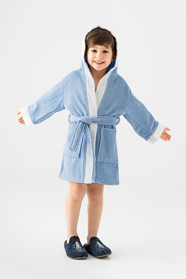 | Pueri | %100 Pamuk Unisex Çocuk Bornozu - 1